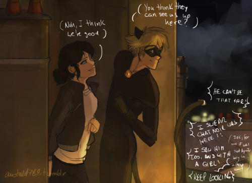 australet789:Marichat May Day 20: Night on the townGoing out with a superhero means you need to hide