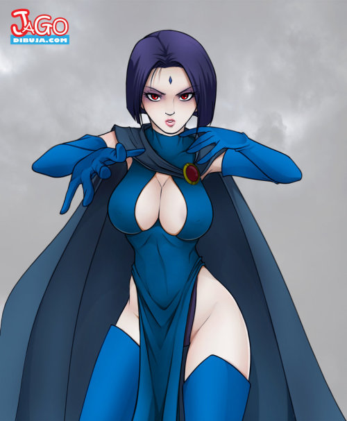gblastman:  Raven by JagoDibuja  for @pan-pizza that wanted some cute Raven, well have some cute and sexy raven from the paaaaast duuuudeeee PD: BTW guys go check JagoDibuja’s art its full of sexyness and cool ladies, and he does pretty neat art.  