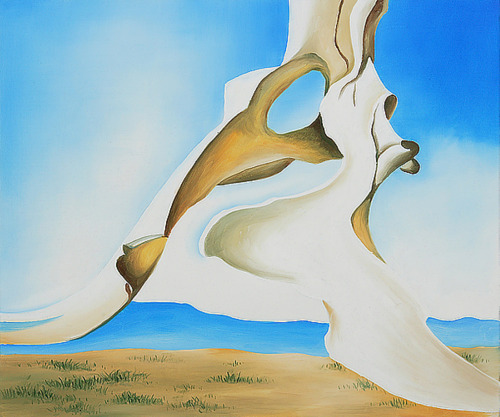 georgia-o-keeffe: Pelvis with the Distance, 1943, Georgia O'KeeffeMedium: oil,canvas