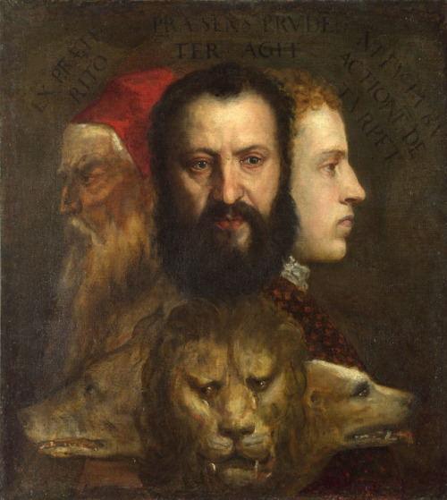 Alegoría de la Prudencia por Tiziano, 1565-70.