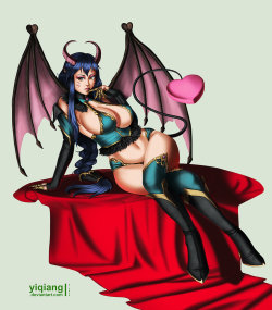 Succubus Ahri by YiQiang