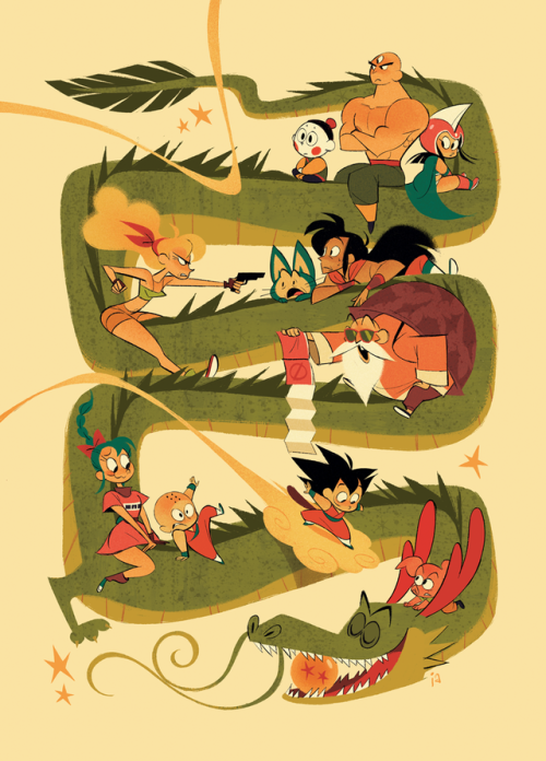 areu: dragonball piece i did recently for a (cancelled) nostalgia zine ! i luv these goofs
