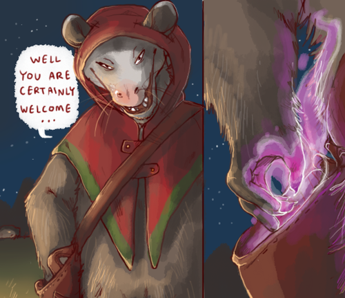 iguanamouth:  do . do y ou mean. this toad and, this possum because this whole thing