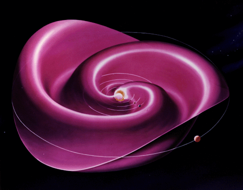 The diffuse heliospheric current extends to the outer regions of the Solar System, and results from 