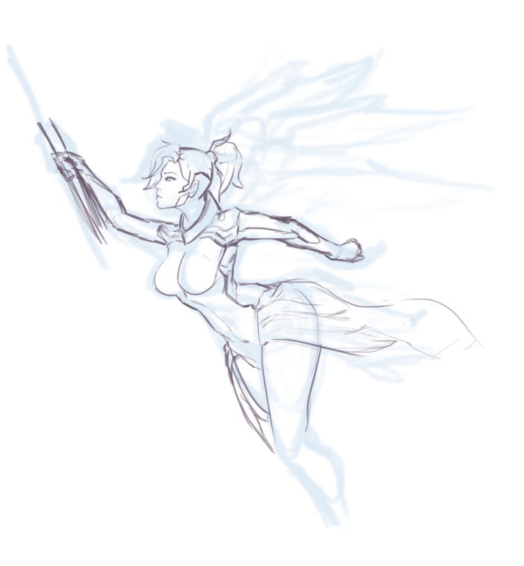 quick mercy sketch, time for bed&hellip;.(i work midnights now&hellip;)