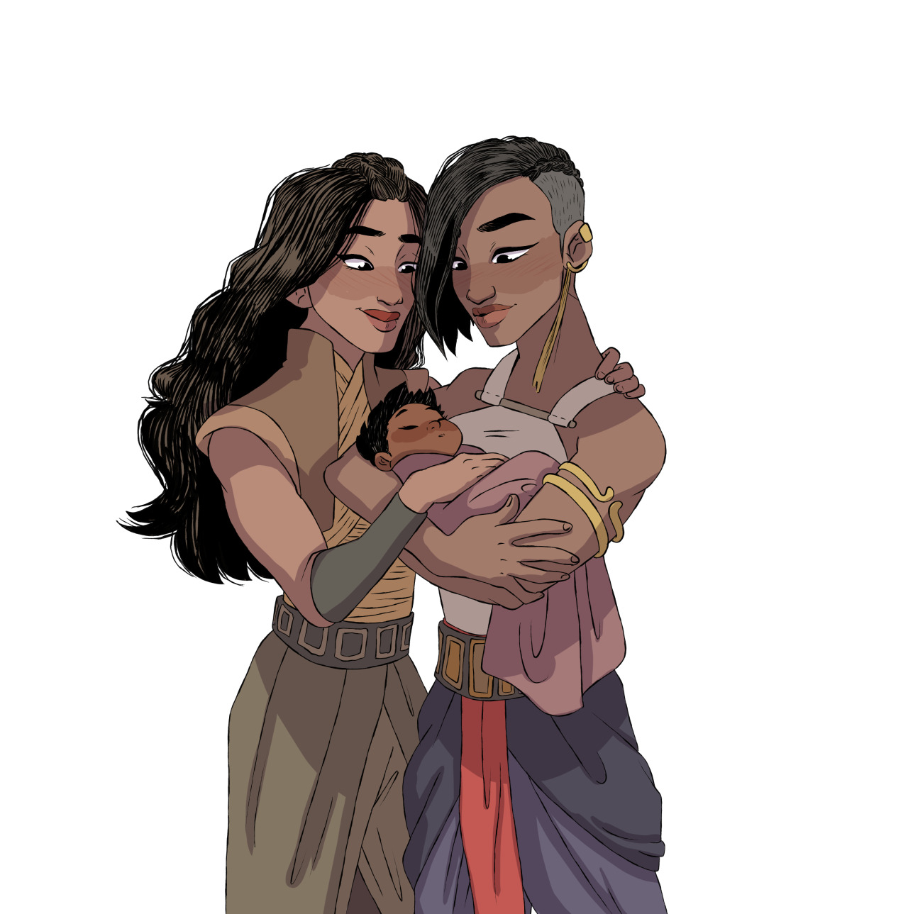 Funkytoes' Art Blog — Raya and Namaari welcoming their daughter (first...