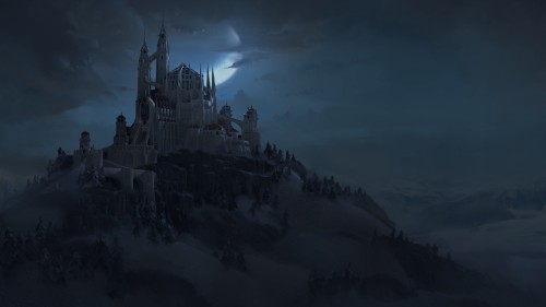 Castlevania season 3 background designs by Jose Vega (castle design by Sean Vo)