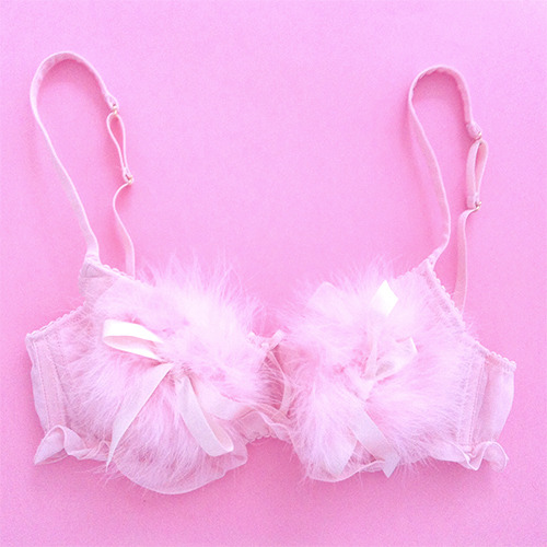 hermysteriousbusiness:  Carol Malony Powder Puff Bra <3 I have actually two of them, but the one I bought first was second hand and didn`t have the fluffy pasties anymore… ; <