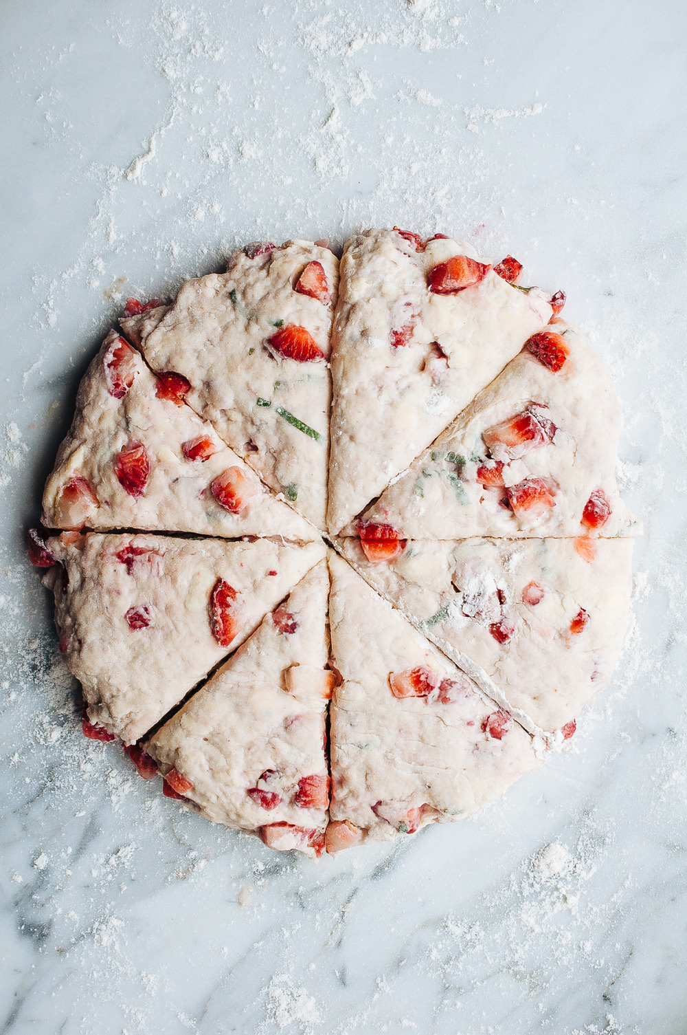 deliciousanddivine:  sweetoothgirl:    Strawberry and Mint Scones  I think I may