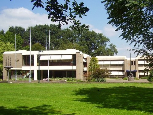 germanpostwarmodern:Town Hall (1982) in Twello, the Netherlands, by Van den Broek &amp; Bakema