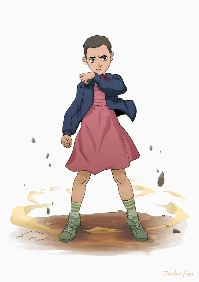dandon-fuga:   Eleven! I loved Stranger Things! :)https://www.patreon.com/dandonfuga