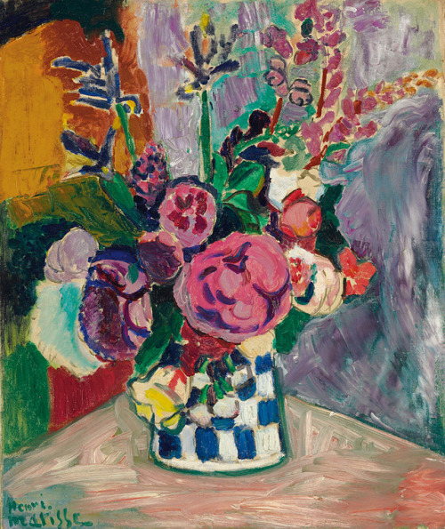 Les Pivoines ,  Peonies   -    Henri Matisse, 1907French, 1869-1954oil on canvas , 25½ x 21¼ in. (65