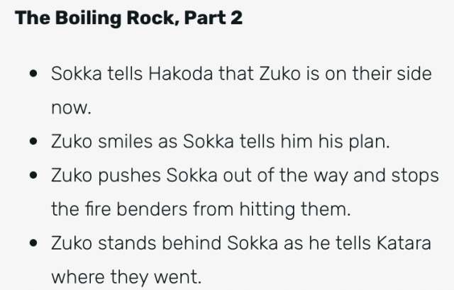 bisexuallsokka:i can’t stop laughing i just found the shipping wiki for zuko and sokka and these are some of my favorite parts from the “moments” section 