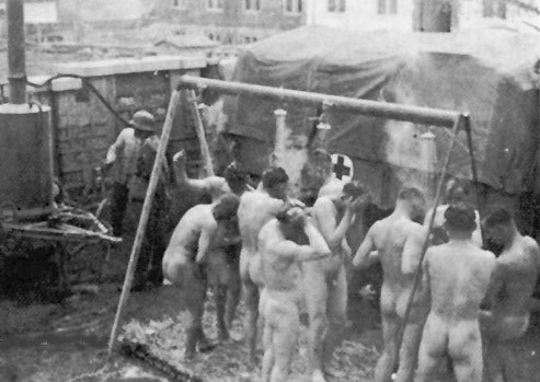 notashamedtobemen:  The outdoors: Just one great big shower room. It’s great to be a guy. 