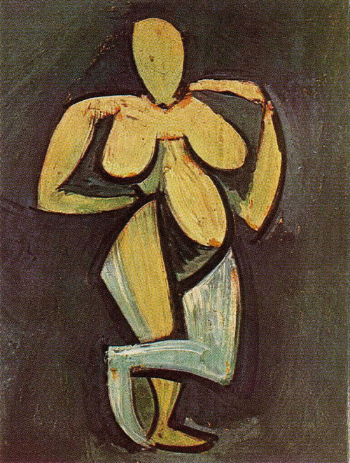 pablopicasso-art: Standing female nude 1908 Pablo Picasso