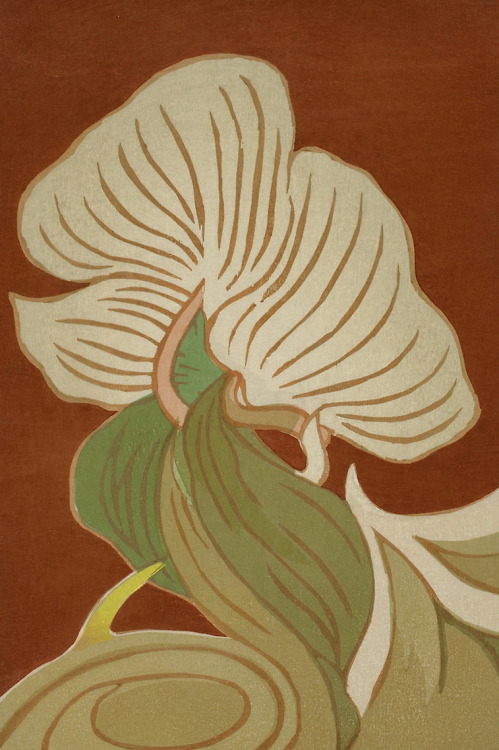 japaneseaesthetics:Artist: Yoshida FujioTitle: GingerDate: 1953Medium: Color woodblock printCredit L