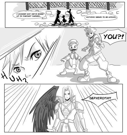 A quick comic I did based on my headcanon that Donald learned Meteor from Sephiroth 