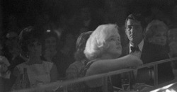 alwaysmarilynmonroe:Marilyn watches Frank Sinatra perform in Las Vegas with Elizabeth Taylor and Dean Martin in September 1961. 