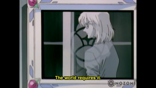 morilore:I’m actually having to work real hard here to figure out just what Utena’s deal is right now.  Obviously Souji touched a nerve, but which nerve?Let’s start with what I know for sure: Utena’s parents’ deaths are ground zero for her.