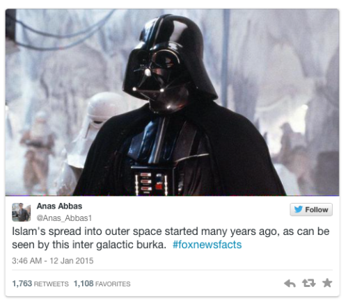 imacrispian: micdotcom: The Internet calls out Fox News’ Islamophobia with #FoxNewsFacts 