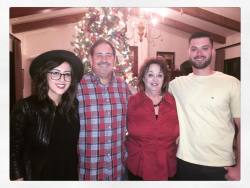 Dad, his wife, her son IN FRONT OF ALVIN