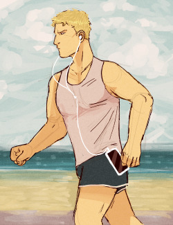 Amaezen:  Reiner Wears Tiny Gym Shorts So Bertie Will Look At His Butt