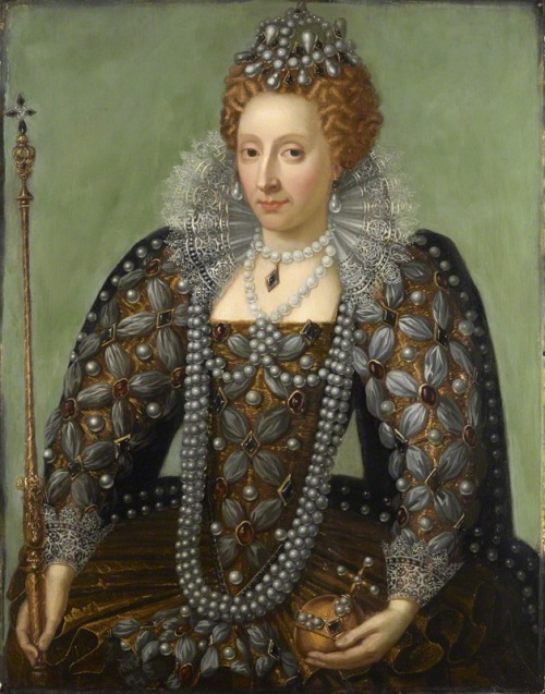 Elizabeth IBy an unknown artistOil on panel, early 17th century painting with an 18th century overpa