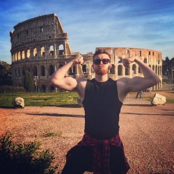 chrisjonesgeek:  Last day in Rome after an incredible trip. Who knew modern day Gladiatorial battles still took place at the colosseum and that’d I win and thus become the Emperor of Rome? Don’t worry my people, I will be a malevolent leader. Or…is