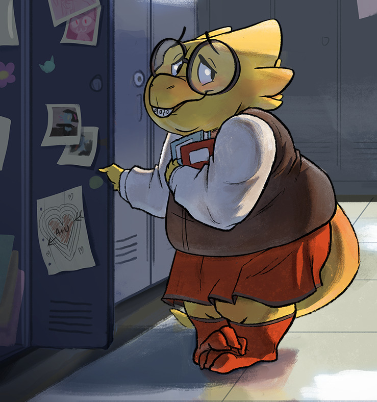 otterlyhuge:  freebirdalliance:  yeah but what if Undertale high school AU where