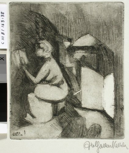 Vid brasan, Akseli Gallen-Kallela, 1918, Finnish National Gallerykokoelmat.fng.fi/app?si=C+II
