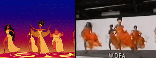 mamalaz:  So, Disney storyboarded Hercules in live action with dancers. My mind is