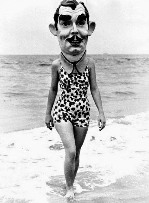 Clark Gable mask, Venice Beach, 1937. porn pictures