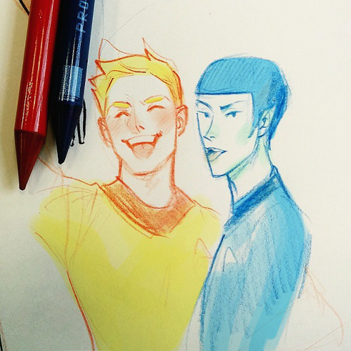 lingualpugilist:i am bad at drawing real people but here are some space nerds
