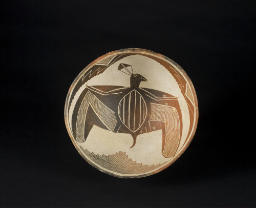 tlatollotl: Bowl with Painted Motifs ARTIST CULTURE: Mimbres DATE: c.1060–1110 MATERIAL: Ceram