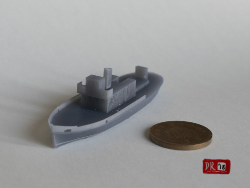 3D Printed 1:350 Scale Ship Base (details Like Seats, Railings Etc. To Be Added By The Commissioner)