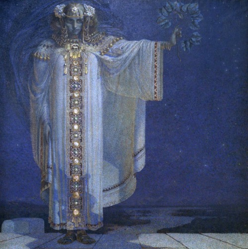 La prophétesse Libuse / The prophetess Libuse.c.1893.Oil on Canvas.193 x 193 cm. (75.98 x 75.98 in.)