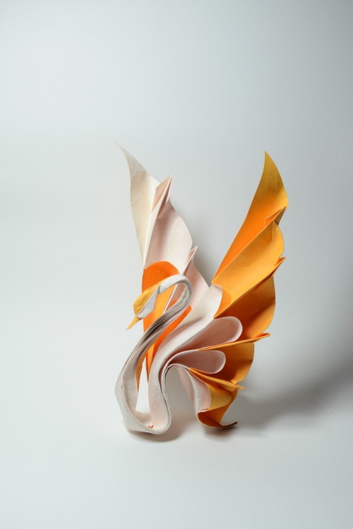 odakota-rose:ninzied:culturenlifestyle:Reality Bending Curved Origami Made through Challenging Wet F