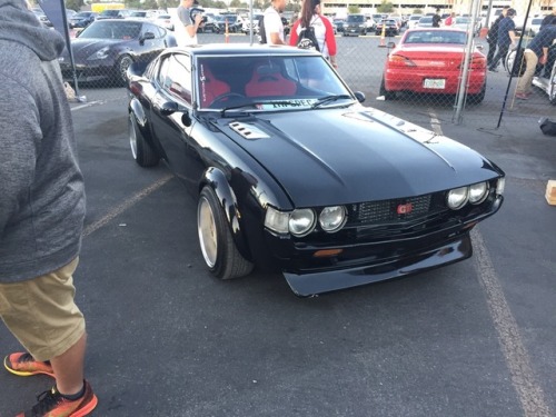 Ra28 Celica at Stance Wars Vegas. Also, Nissan s15 Varietta in the background