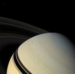 astronomyblog:  Saturn and its moons Image