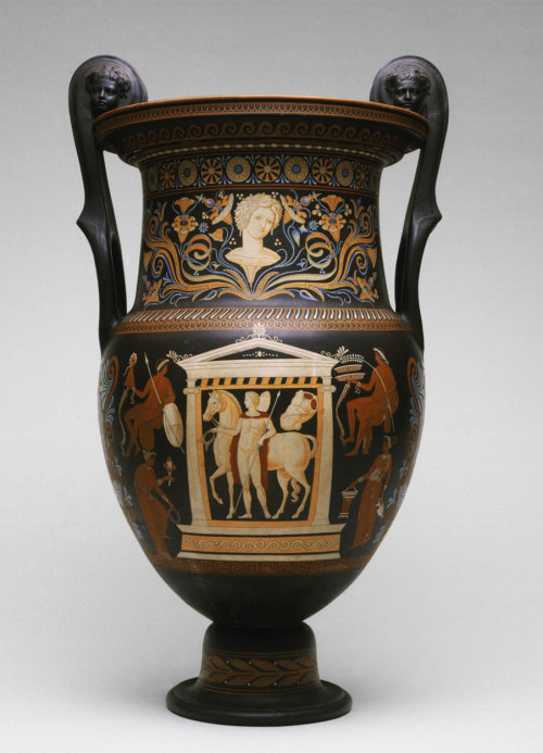 Wedgwood “krater” vase. English, c. 1790. Stoneware (basalt ware) with encaustic decoration. Philade