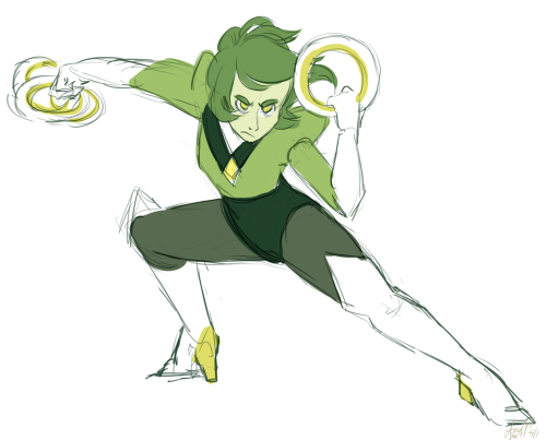 angry-nettle:After watching the latest su episodes I thought of Prehnite’s uniform when she was under Yellow Diamond, although her design now is already based on that. I may make adjustments to her design but I’d like your opinion on it first; should
