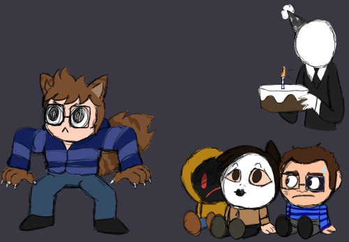 BEHOLD, All The Drawings I Made During The Marble Hornets Stream Yesterday!