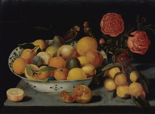 Peter Binoit, ‘Still Life of Fruit in a Wanli kraak porcelain bowl resting on a table with a p