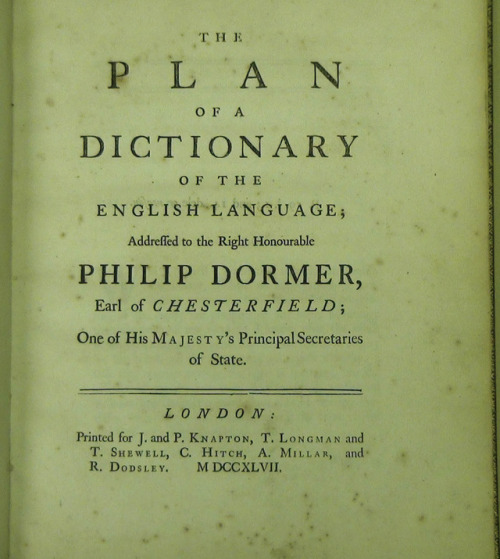 We have a new acquisition! It is The Plan of a Dictionary of the English Language; Addressed to