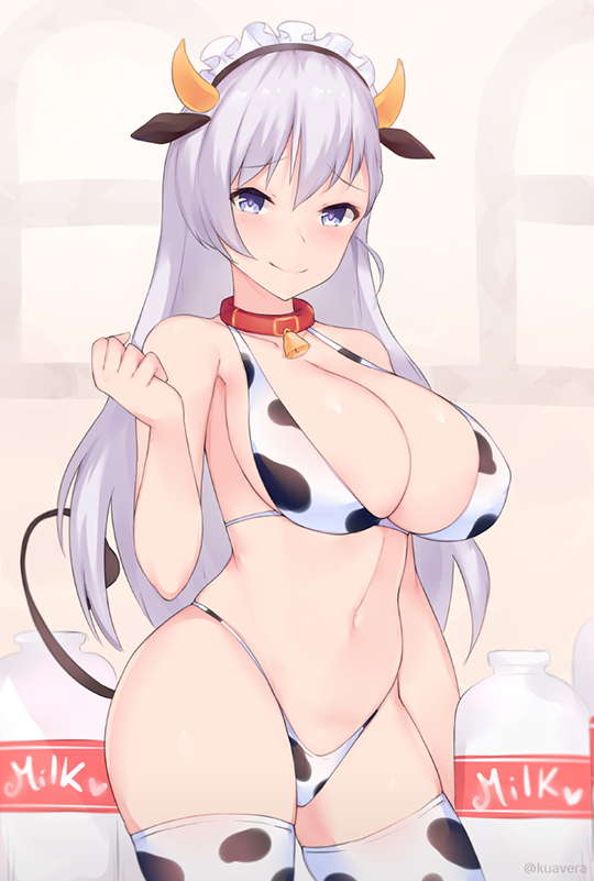 a-titty-ninja: 「牛娘ベルファスト」 by Kuavera | Twitter ๑ Permission