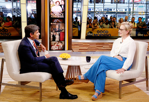 Meryl Streep is a guest on ‘Good Morning America,’ 8/9/16 (✗)