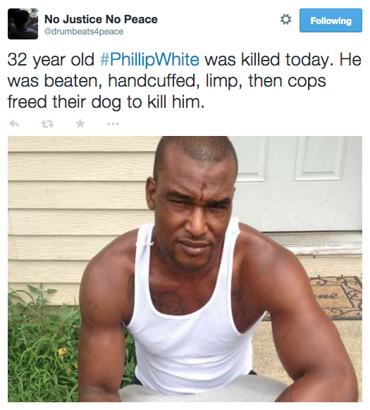 revolutionarykoolaid:Every 28 Hours (4/1/2015): Phillip White has become the 290th