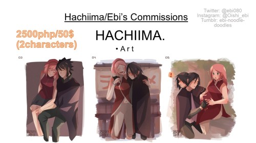 Hello! My Commissions are updated email me at hachiimart@gmail.com or  DM me here! 