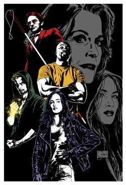 joequesada: Just got the green light that I can share this. Here’s a quick piece I finished last month (sans logo and text) as a cast and crew gift for the Defenders team.  This show is going to blow you guys away! 