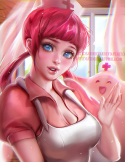 Pokemon Nurse Joy by sakimichan
